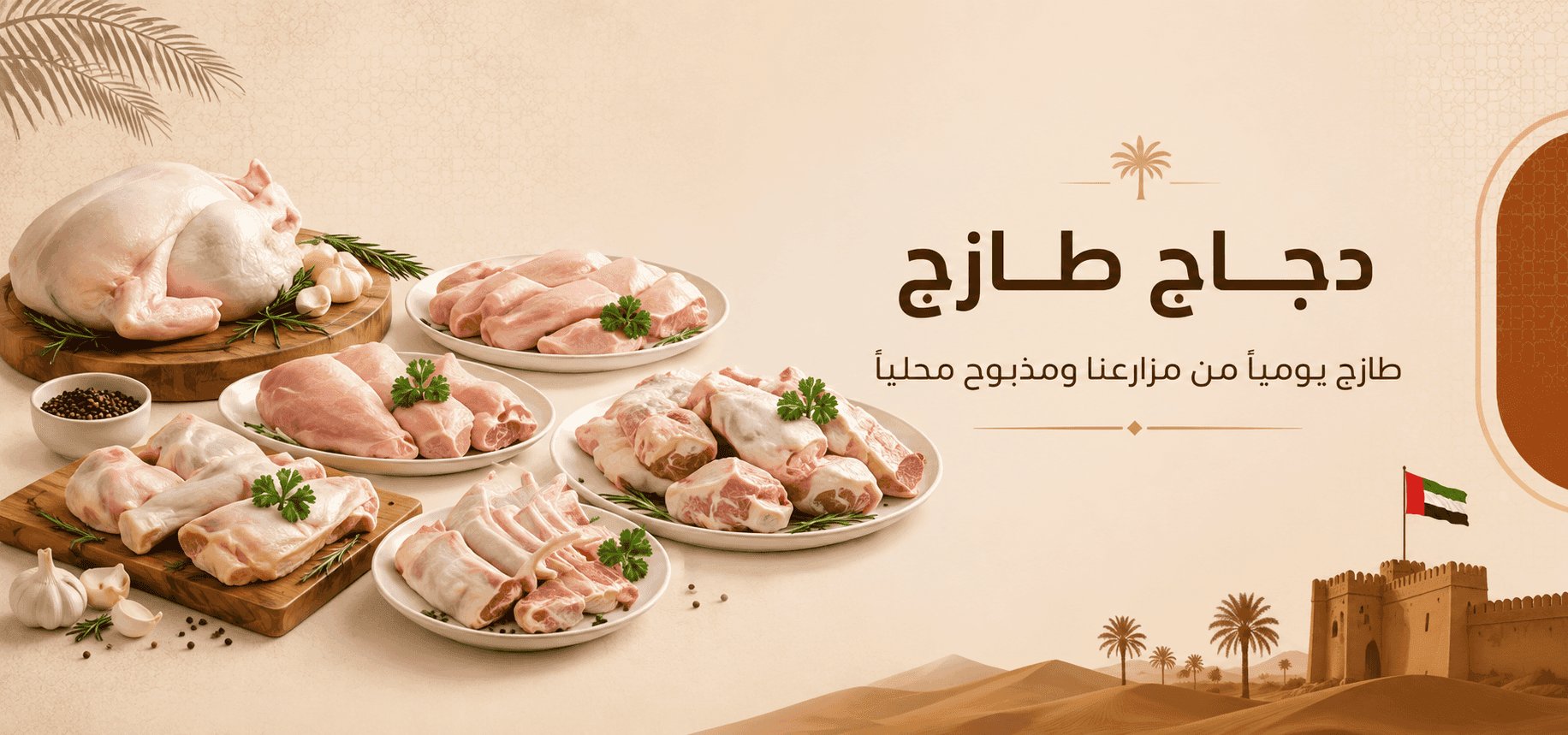 بانر مواشي طازجة